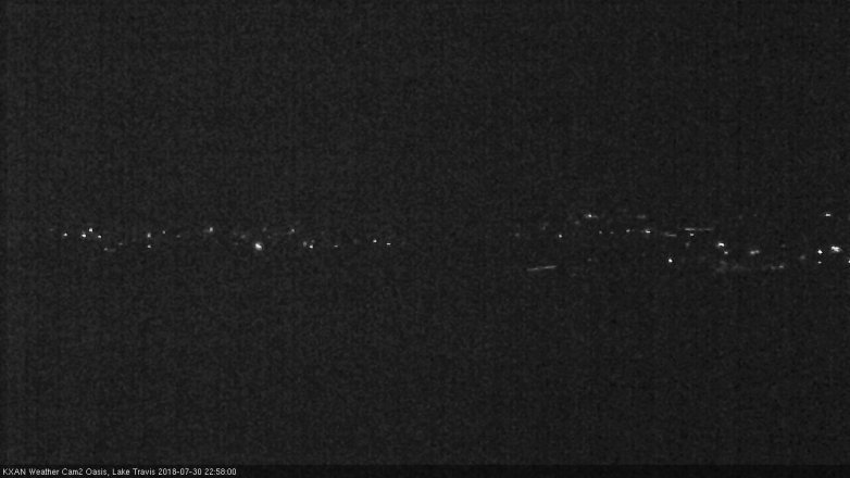 Lake Travis webcam, July 30, 2018 10:00 PM CT
