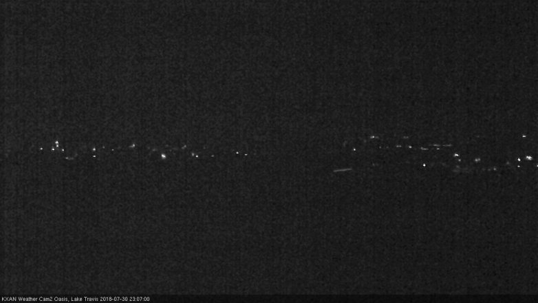 Lake Travis webcam, July 30, 2018 10:10 PM CT