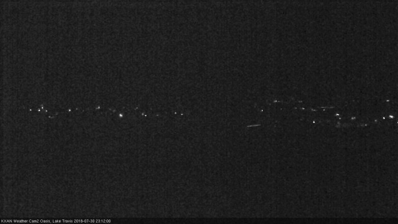 Lake Travis webcam, July 30, 2018 10:15 PM CT