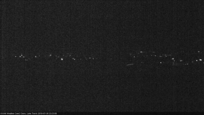 Lake Travis webcam, July 30, 2018 10:25 PM CT