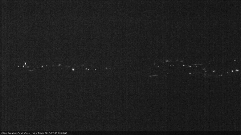Lake Travis webcam, July 30, 2018 10:30 PM CT