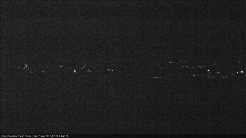 Lake Travis webcam, July 30, 2018 10:45 PM CT