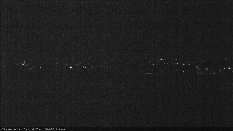 Lake Travis webcam, July 30, 2018 11:05 PM CT