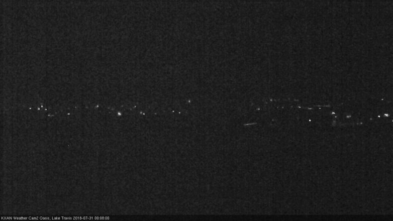 Lake Travis webcam, July 30, 2018 11:10 PM CT