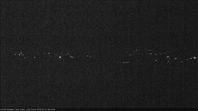 Lake Travis webcam, July 30, 2018 11:20 PM CT