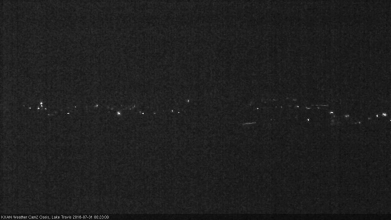 Lake Travis webcam, July 30, 2018 11:25 PM CT