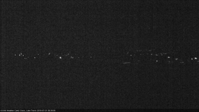 Lake Travis webcam, July 30, 2018 11:40 PM CT