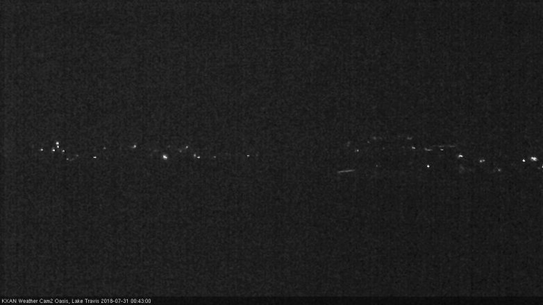 Lake Travis webcam, July 30, 2018 11:45 PM CT