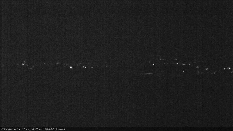 Lake Travis webcam, July 30, 2018 11:50 PM CT
