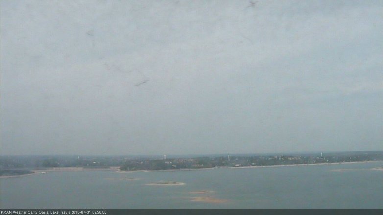 Lake Travis webcam, July 31, 2018 9:00 AM CT