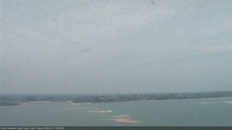Lake Travis webcam, July 31, 2018 9:05 AM CT