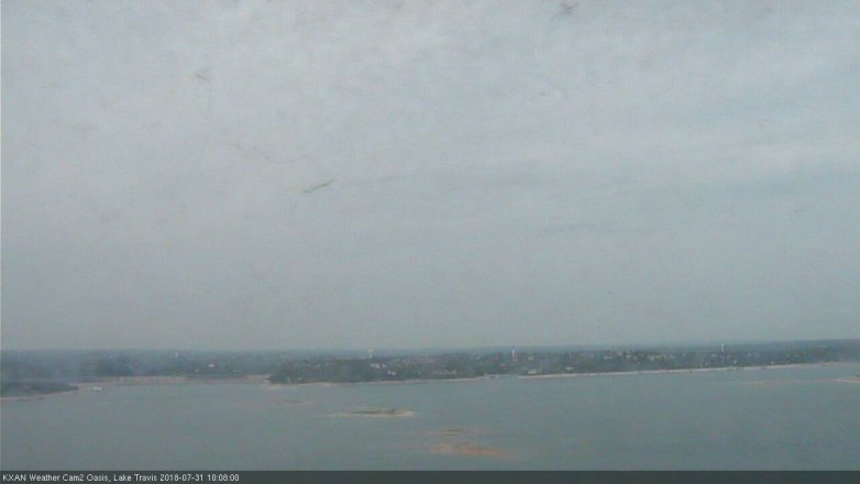 Lake Travis webcam, July 31, 2018 9:10 AM CT