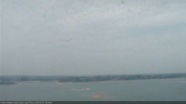Lake Travis webcam, July 31, 2018 9:20 AM CT