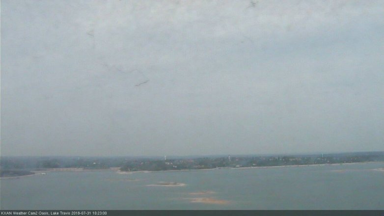 Lake Travis webcam, July 31, 2018 9:25 AM CT
