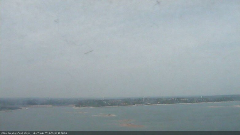 Lake Travis webcam, July 31, 2018 9:30 AM CT