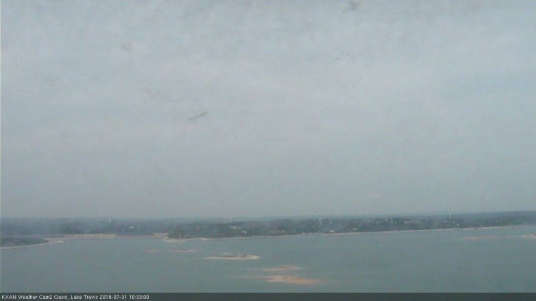 Lake Travis webcam, July 31, 2018 9:35 AM CT