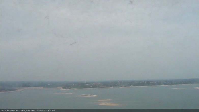 Lake Travis webcam, July 31, 2018 9:45 AM CT