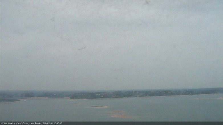 Lake Travis webcam, July 31, 2018 9:50 AM CT