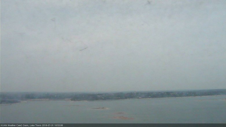 Lake Travis webcam, July 31, 2018 9:55 AM CT