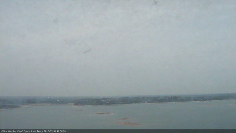 Lake Travis webcam, July 31, 2018 10:00 AM CT