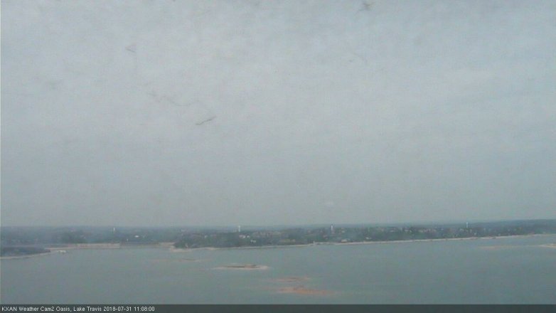 Lake Travis webcam, July 31, 2018 10:10 AM CT