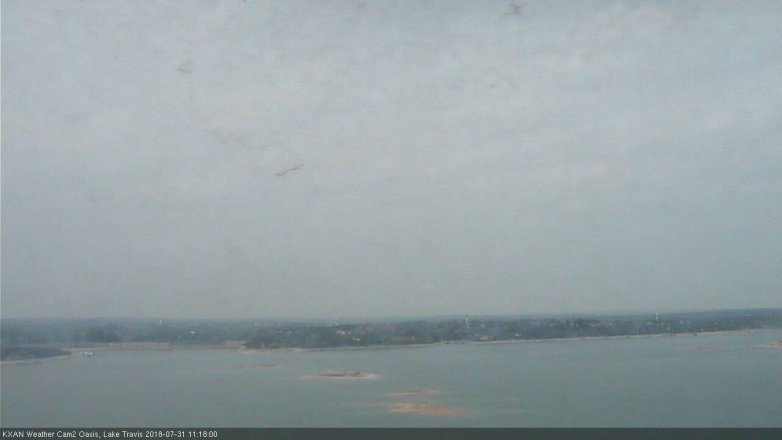 Lake Travis webcam, July 31, 2018 10:20 AM CT