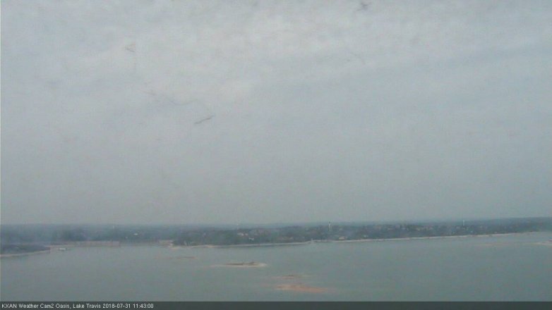 Lake Travis webcam, July 31, 2018 10:45 AM CT