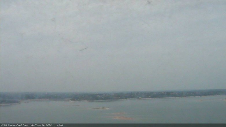 Lake Travis webcam, July 31, 2018 10:50 AM CT