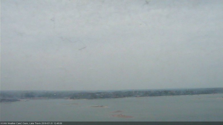 Lake Travis webcam, July 31, 2018 11:50 AM CT