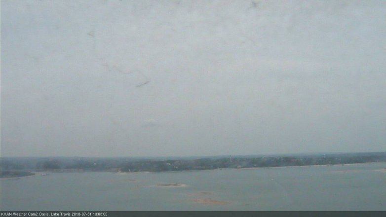 Lake Travis webcam, July 31, 2018 12:05 PM CT