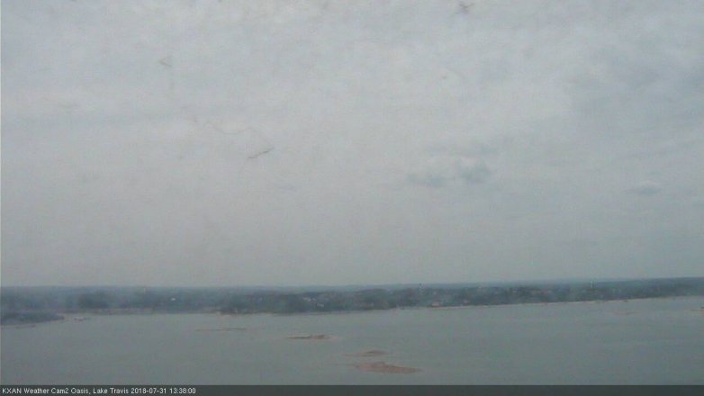 Lake Travis webcam, July 31, 2018 12:40 PM CT