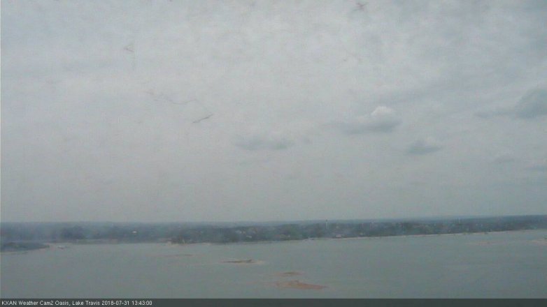 Lake Travis webcam, July 31, 2018 12:45 PM CT