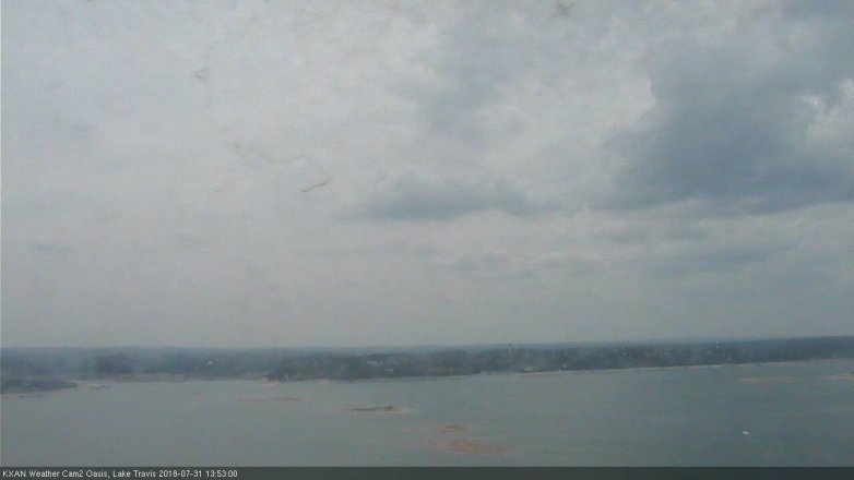 Lake Travis webcam, July 31, 2018 12:55 PM CT