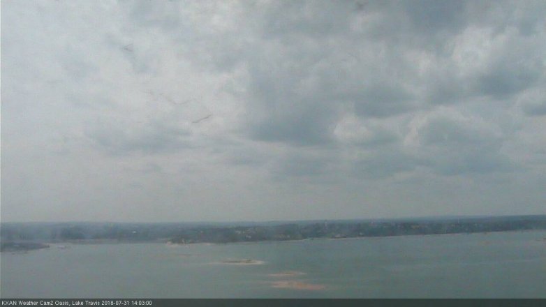 Lake Travis webcam, July 31, 2018 1:05 PM CT