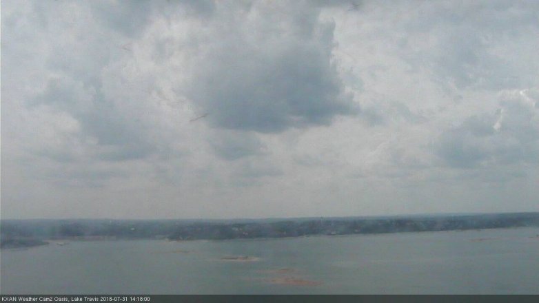 Lake Travis webcam, July 31, 2018 1:20 PM CT