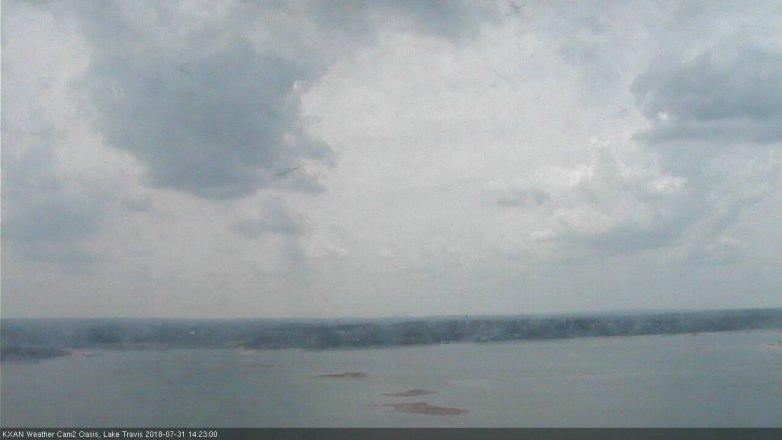 Lake Travis webcam, July 31, 2018 1:25 PM CT