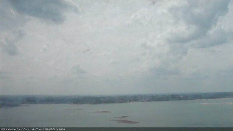 Lake Travis webcam, July 31, 2018 1:30 PM CT