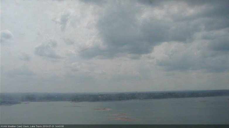 Lake Travis webcam, July 31, 2018 1:45 PM CT