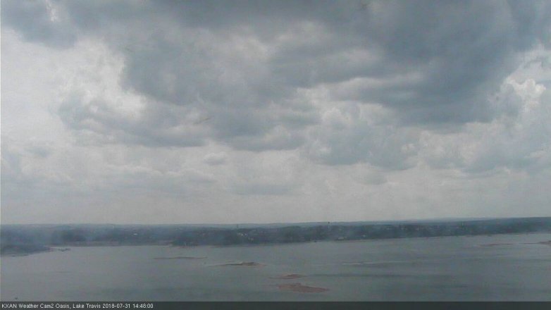 Lake Travis webcam, July 31, 2018 1:50 PM CT