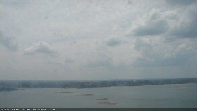 Lake Travis webcam, July 31, 2018 2:10 PM CT