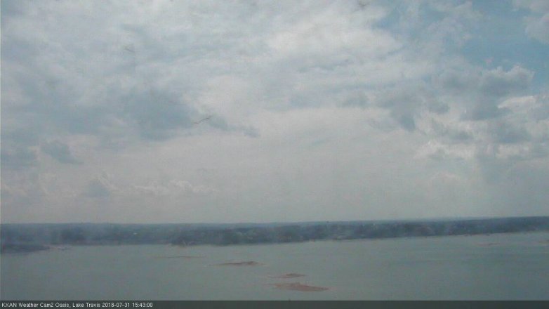 Lake Travis webcam, July 31, 2018 2:45 PM CT