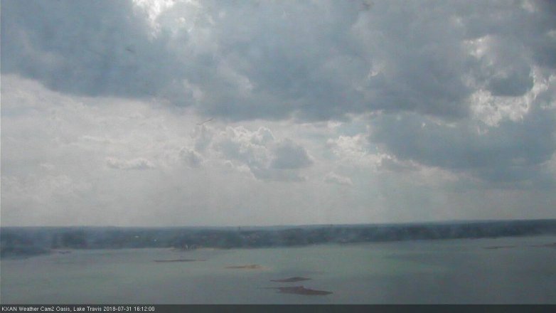 Lake Travis webcam, July 31, 2018 3:15 PM CT