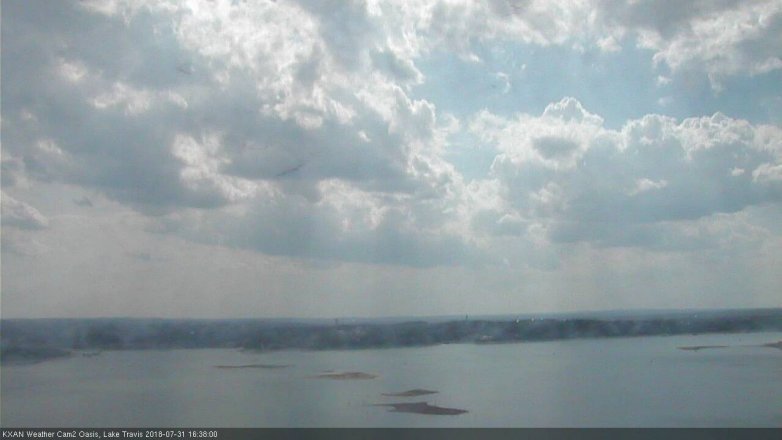 Lake Travis webcam, July 31, 2018 3:40 PM CT