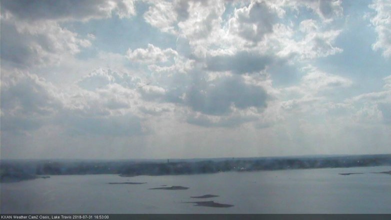 Lake Travis webcam, July 31, 2018 3:55 PM CT