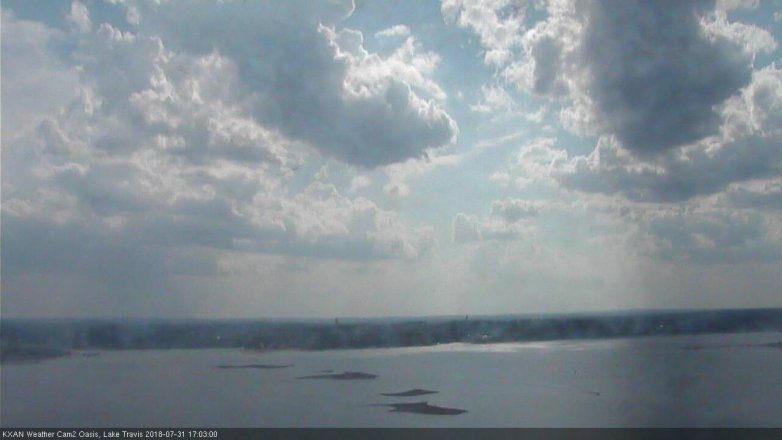 Lake Travis webcam, July 31, 2018 4:05 PM CT