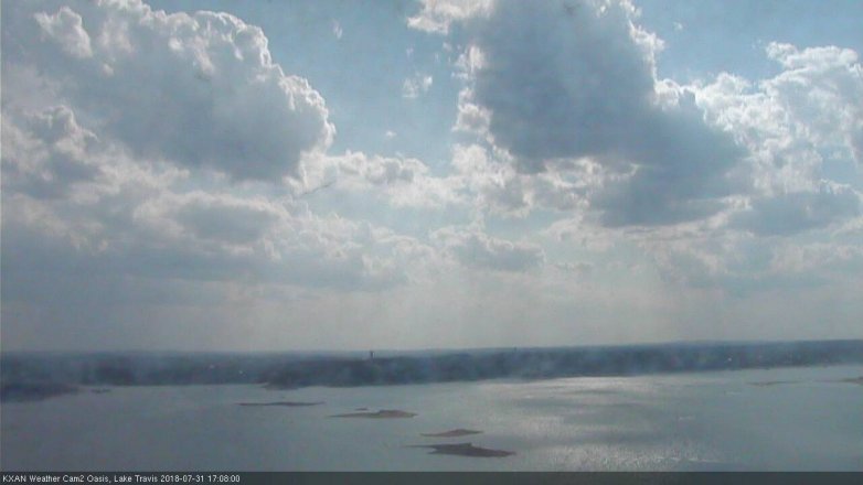 Lake Travis webcam, July 31, 2018 4:10 PM CT