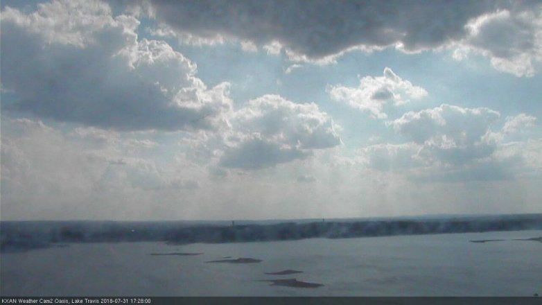 Lake Travis webcam, July 31, 2018 4:30 PM CT