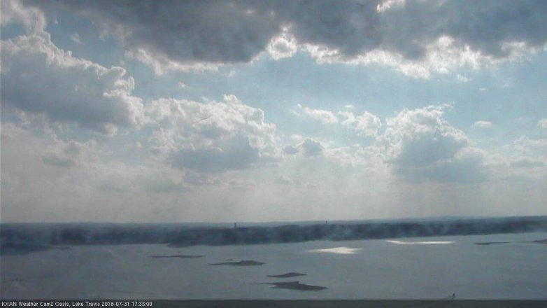 Lake Travis webcam, July 31, 2018 4:35 PM CT