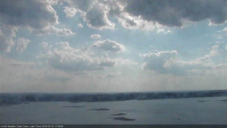 Lake Travis webcam, July 31, 2018 4:40 PM CT