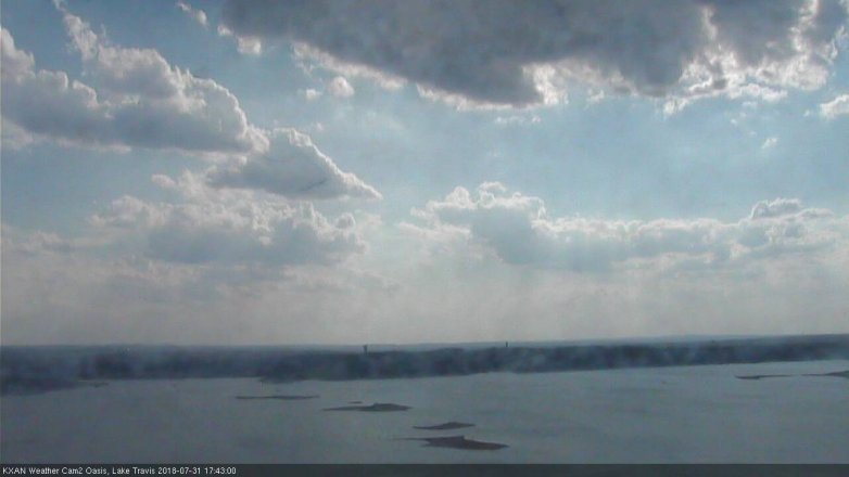 Lake Travis webcam, July 31, 2018 4:45 PM CT